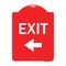 Signmission Parking Lot Sign Exit Sign Left Arrow, Red & White Aluminum Sign, 24" L, 18" H, RW-1824-23422 A-DES-RW-1824-23422 - alternate 1